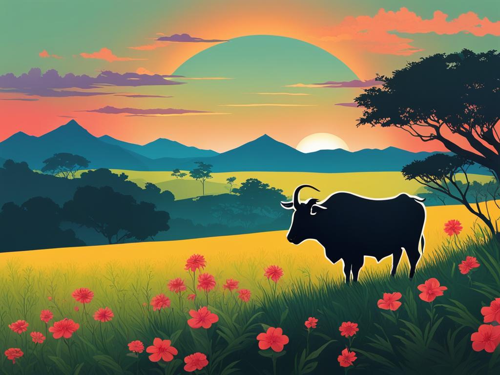 Ox symbolizing prosperity and patience