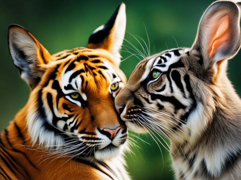 Tiger Attacking Rabbit Tiger and Rabbit as Friends: Creativity and Sensitivity