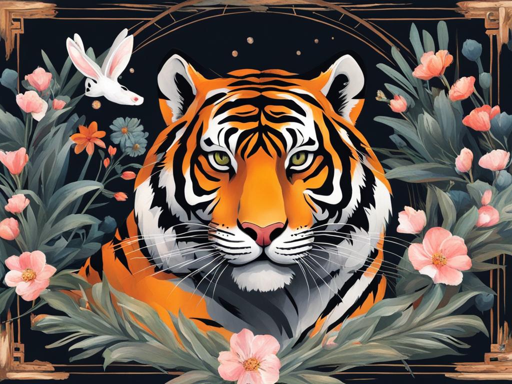 Chinese Zodiac Tiger and Rabbit