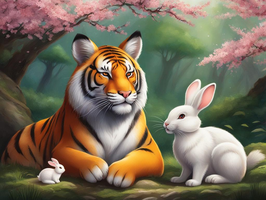 Chinese Zodiac Tiger and Rabbit Friendship