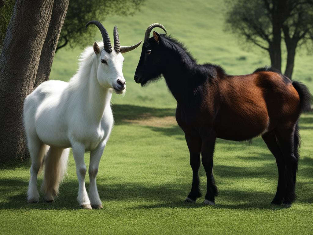 Horse and Goat Siblings