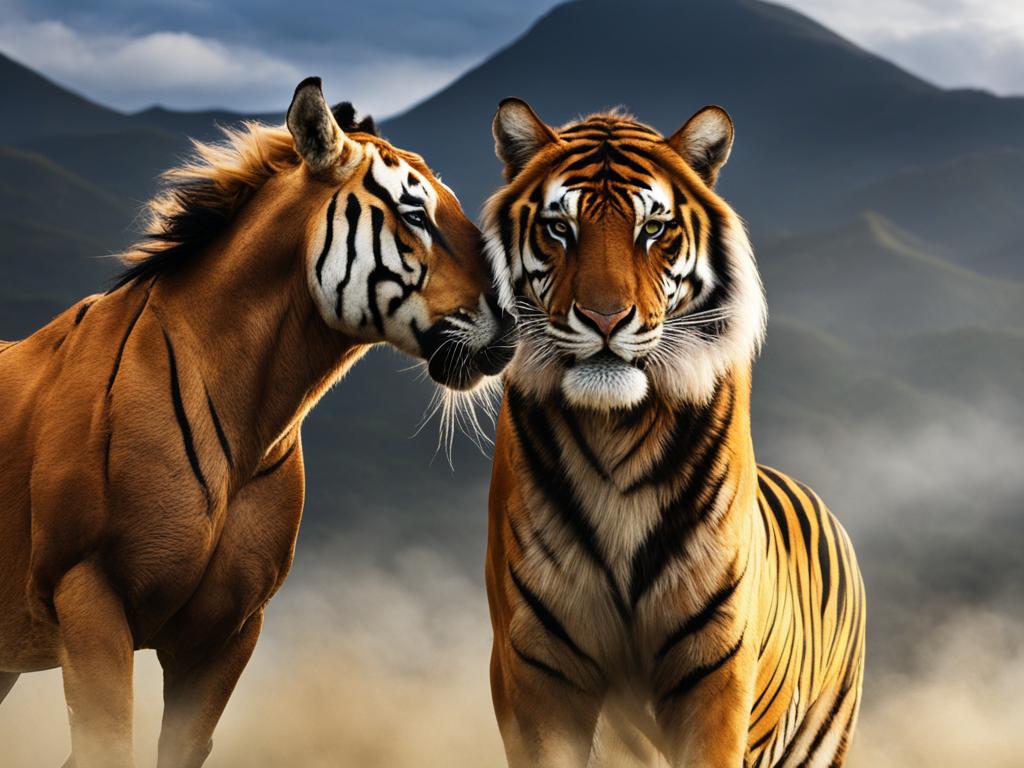 horse and tiger