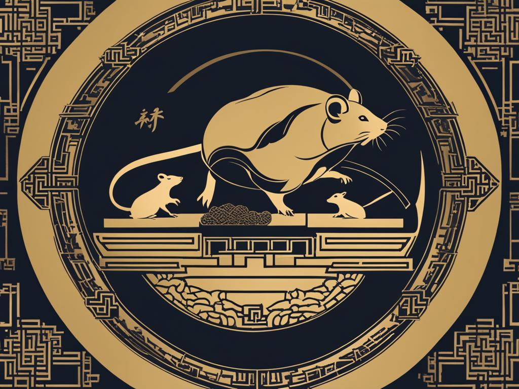 Chinese Zodiac Rat Rat and Ox in Teamwork